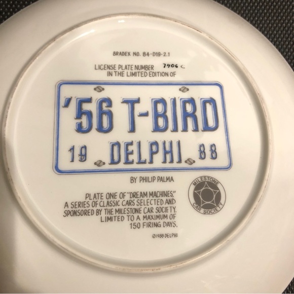 1956 T-Bird - limited edition collectible plate - Picture 3 of 3